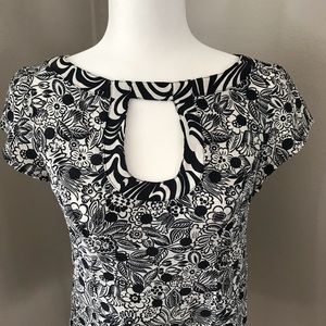 NANETTE LEPORE 100% Silk Vintage Floral Blouse